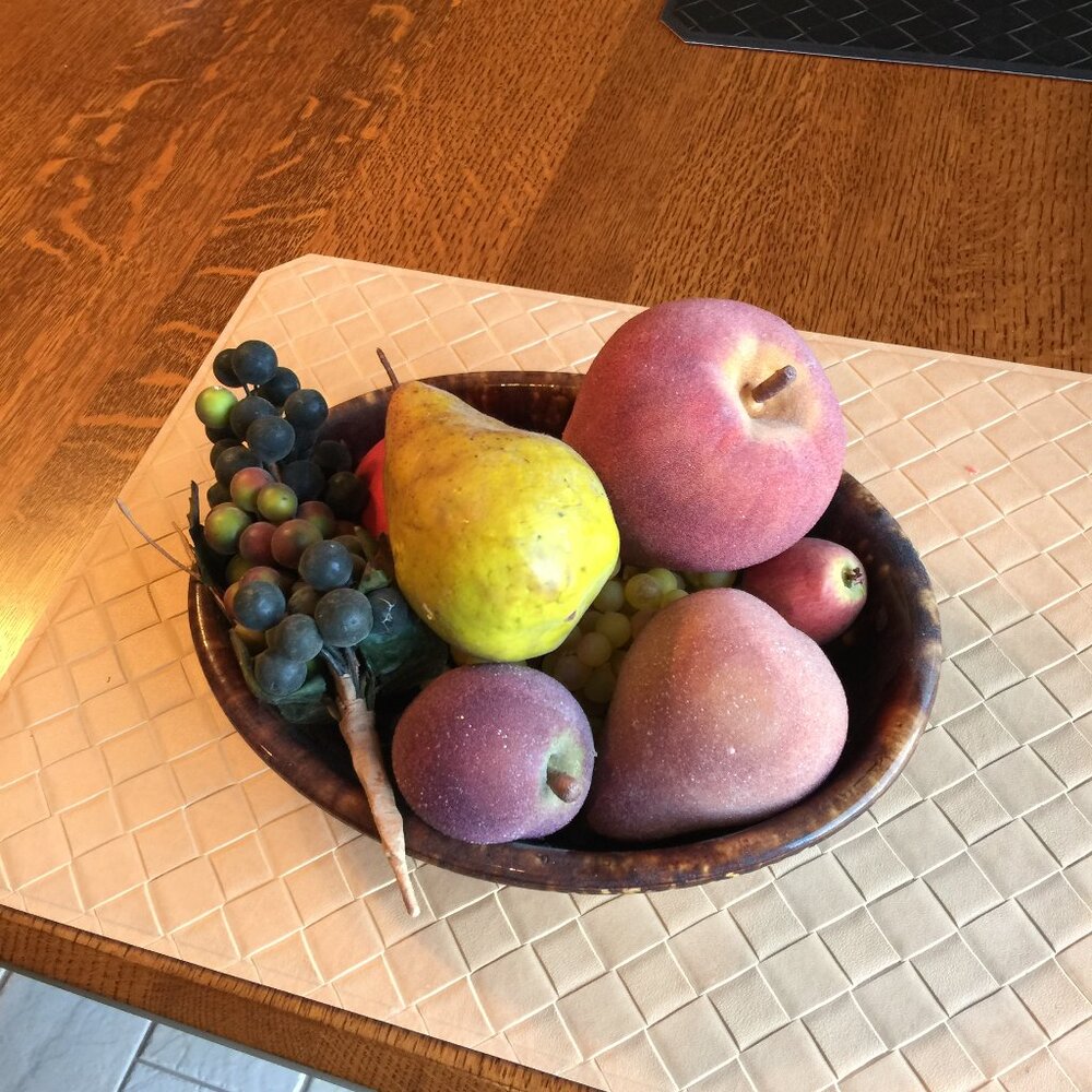 Vintage Decorative Plastic Fruit 9 Pieces